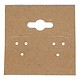 DER750 = Hanging Earring Card Kraft Paper Covered  1.5''  ''PLAIN'' (Pkg of 100)