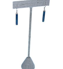 DER7255 = Grey Linen Earring Display 6-1/2'' high (Pkg of 3)