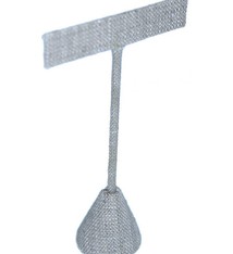 DER7253 = Grey Linen Earring Display 4-3/4'' high (Pkg of 3)