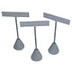 DER7253 = Grey Linen Earring Display 4-3/4'' high (Pkg of 3)