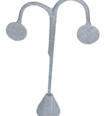 DER7249 = Grey Linen Earring Display 6-1/4'' high  (Pkg of 3)