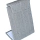 DER7002 = Grey Linen Earring Stand with Flap 2-3/8'' x 1-1/2'' x 3-3/8'' high (Pkg of 3)