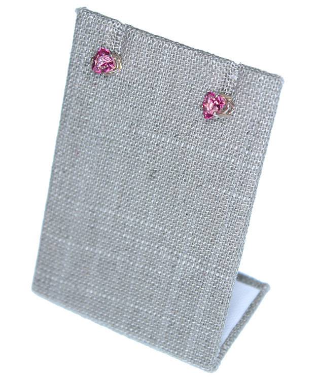 DER7001 = Grey Linen Earring Display 2-1/2'' wide x 3-1/2'' high (Pkg of 3)