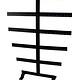 DER4350B = Metal Earring Display Black (50 pair) 13 x 5-1/8 x 17''H