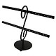 DER4102B = Black Metal 2 Bar Earring Stand 8"H