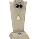 DCO3706 = Burlap Pendant, Ring, Earring Display 4-1/4'' x 3'' x 9-1/8''H