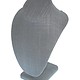 DCH7897 = Grey Linen Necklace Display 6-1/2'' wide x 10'' high