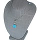 DCH7896 = Grey Linen Necklace Bust 4-1/4'' wide x 6'' high