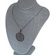 DCH7893 = Grey Linen Necklace Bust 5-1/4'' wide x 7-1/2'' high