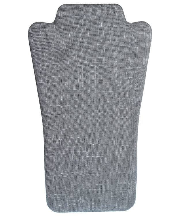 DCH7709 = Grey Linen Flat Bust Display 7-7/8'' x 12-5/8''H