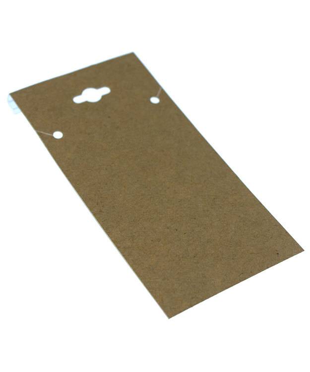 DCH750 = Hanging Necklace Card Kraft Paper Covered  2 x 4''  ''PLAIN'' (Pkg of 100)