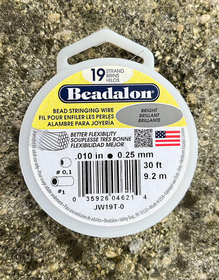 CD41910T = Beadalon 19 Bright .010''  30ft Spool