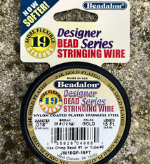 CD41918K = Beadalon 19  .018"  15 FT Spool Gold Plated
