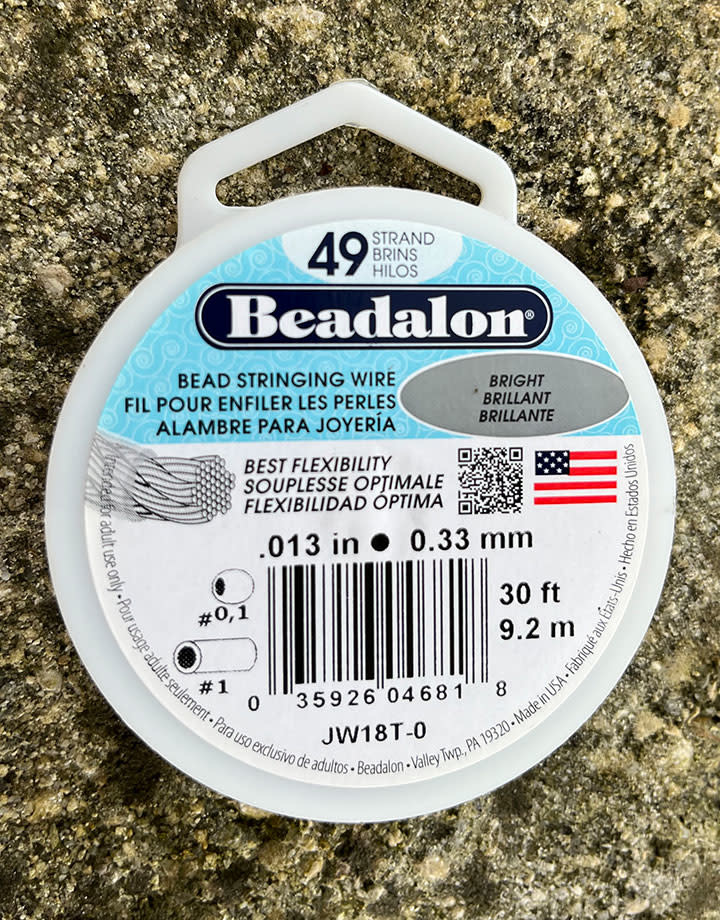 CD44913T = Beadalon 49 Bright .013''  30ft Spool