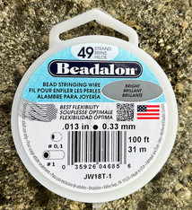 CD44913T-100 = Beadalon 49 Bright .013''  100ft Spool