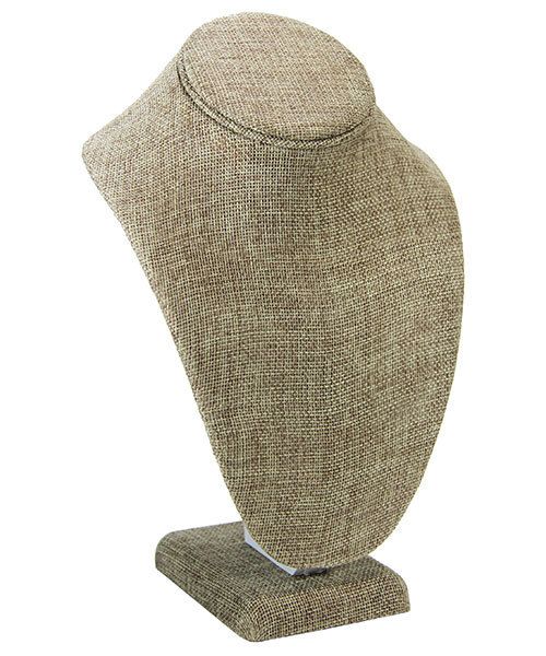 DCH3897 = Burlap Necklace Display 6-1/2'' wide x 10'' high