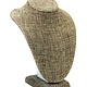 DCH3896 = Burlap Necklace Bust 4-1/4'' wide x 6'' high