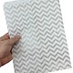 DBG1185 = Paper Gift Bag Silver Chevron Pattern 8-1/2'' x 11'' (Bundle of 100)