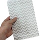 DBG1184 = Paper Gift Bag Silver Chevron Pattern 6'' x 9'' (Bundle of 100)