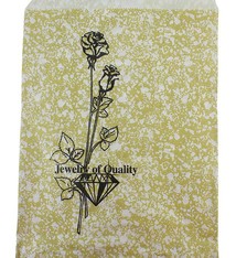 DBG1165 = Paper Gift Bag Gold and Black Pattern 8-1/2'' x 11''  (Bundle of 100)