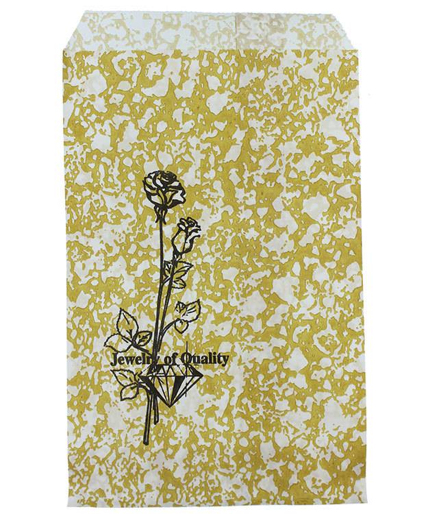 DBG1161 = Paper Gift Bag Gold and Black Pattern 4'' x 6'' (Bundle of 100)