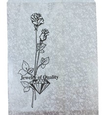 DBG1155 = Paper Gift Bag Silver and Black Pattern 8-1/2'' x 11'' (Pkg of 100)