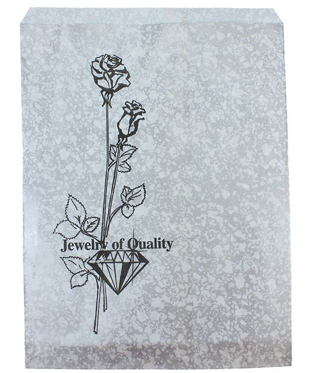 DBG1155 = Paper Gift Bag Silver and Black Pattern 8-1/2'' x 11'' (Pkg of 100)