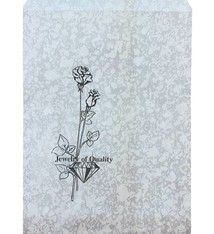 DBG1153 = Paper Gift Bag Silver and Black Pattern 5'' x 7'' (Bundle of 100)