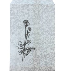 DBG1151 = Paper Gift Bag Silver and Black Pattern 4'' x 6'' (Bundle of 100)