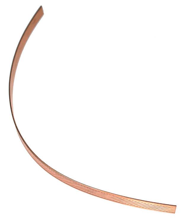 CPW107 = Copper Pattern Wire - SLANT with BORDER 1.27 x 11.12mm - 1 foot piece