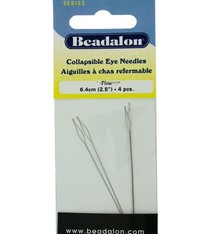 CD925 = COLLAPSIBLE EYE NEEDLES 2.5'' x .012'' FINE (Pkg of 4)
