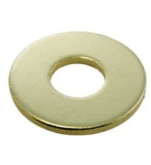 MSBR18312 = Brass Washer 1" Dia with 3/8" Hole (12ga) (Pkg of 6)