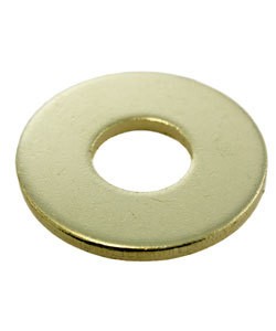 MSBR18312 = Brass Washer 1" Dia with 3/8" Hole (12ga) (Pkg of 6)