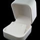 DBX5841W = White Leatherette Round Corner Earring Box (EACH)