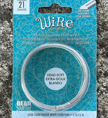 WR6121S = CRAFT WIRE 1/2 ROUND SILVER PLATED 21ga 4yd SPOOL