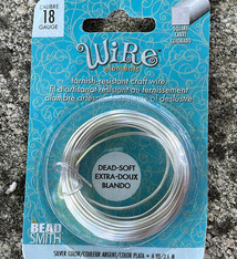 WR6218S = CRAFT WIRE SQUARE SILVER PLATED 18ga 4yd SPOOL