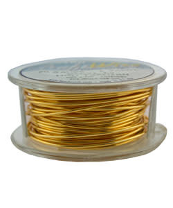 WR6720G = CRAFT WIRE TARNISH RESISTANT GOLD ROUND WIRE 20ga 6 YARDS