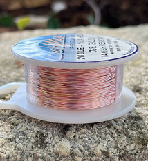 WR6726R = CRAFT WIRE TARNISH RESISTANT ROSE GOLD ROUND WIRE 26ga 15 YARDS