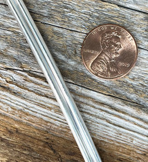 SDHRW10 = Double 1/2 Round Sterling Wire 5x1mm 10ga Dead (Sold per foot)