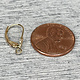 428-02 = Earring Leverback with Fleur De Lis and Ring 14K Gold