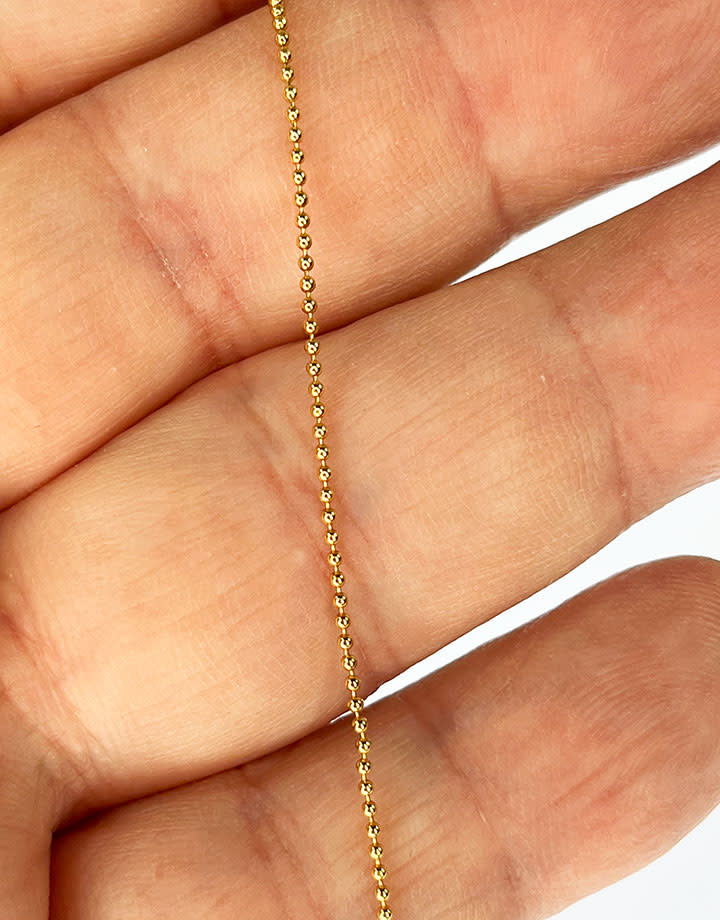 800F-04 = Gold Filled Bead Chain 1.0mm