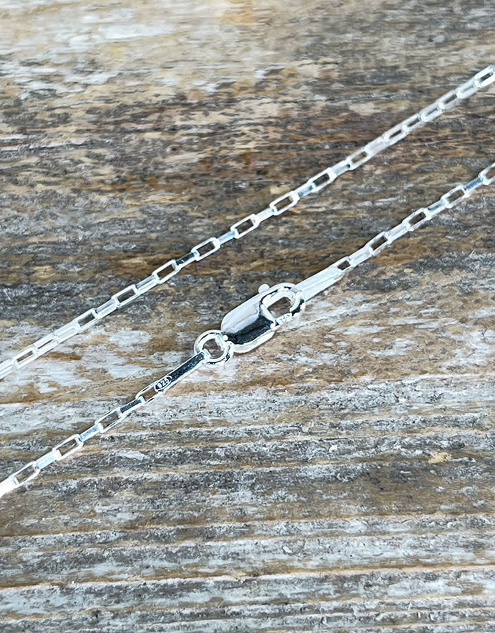 800S-01 = Sterling Long Box Chain 1.1mm