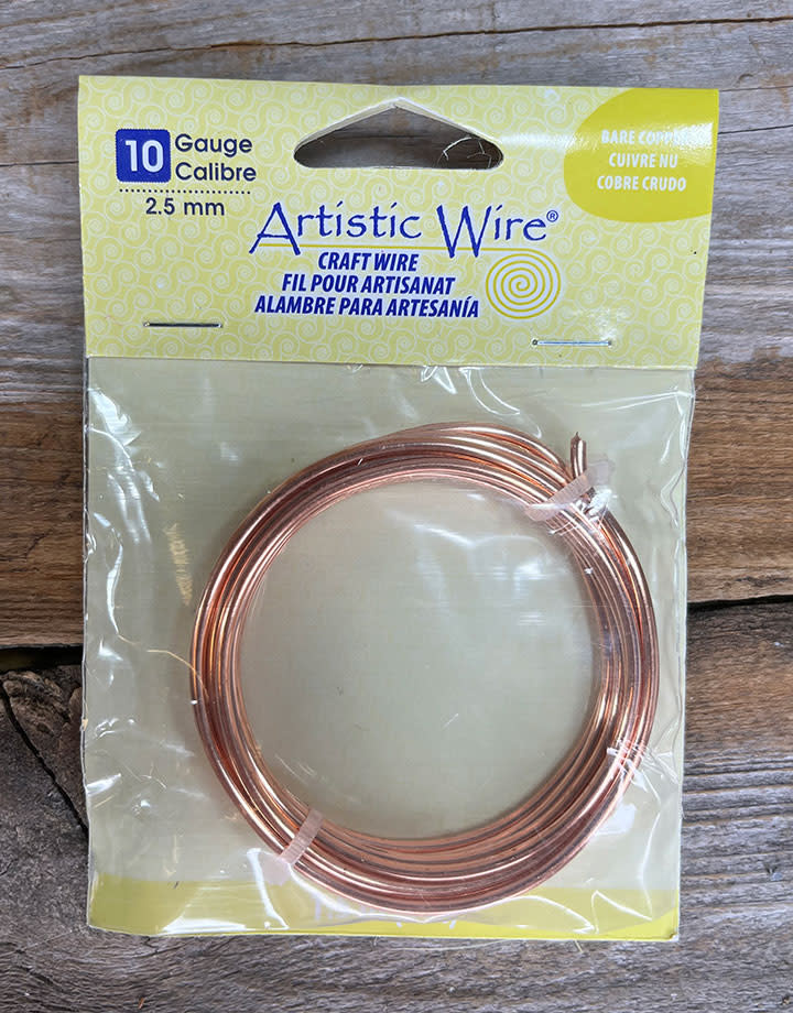 CRW10-5 = Copper Round Wire 10 Gauge / 2.60 mm  (5 ft)