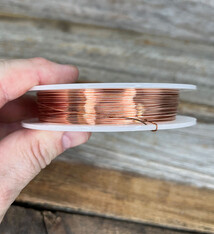 CRW22 = Copper Wire 22ga Round 0.64mm 1/4lb Spool