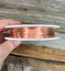 CRW24 = Copper Wire 24ga Round 0.5mm 1/4lb Spool