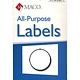 Maco Labels DTA6404 = Round White Adhesive Labels 5/16'' dia. (Pkg of 1000)