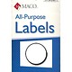 Maco Labels DTA6408 = Round White Adhesive Labels 3/4'' dia. (Pkg of 1000)