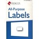 Maco Labels DTA6412 = Rectangular White Adhesive Labels 5/16'' x 1/2'' (Pkg of 1000)