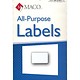 Maco Labels DTA6418 = Rectangular White Adhesive Labels 1/2'' x 3/4'' (Pkg of 1000)