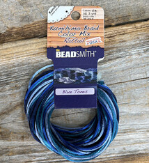 CD8101 = Rattail 1mm 4 COLOR BLUE TONES 3yd each = 12yd COIL